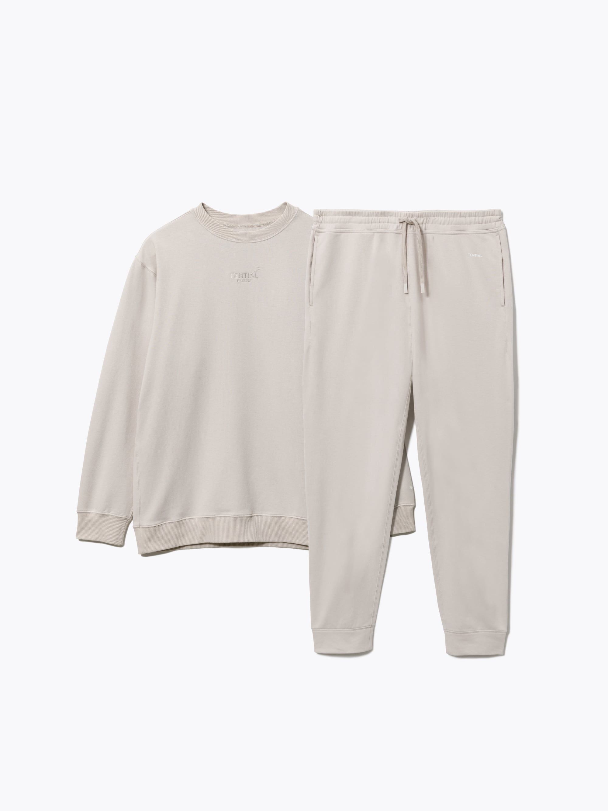 TENTIAL BAKUNE スウェット上下セット ルームウェア ベージュ M RENEWAL】BAKUNE 上下セット（長袖・スウェットパンツ