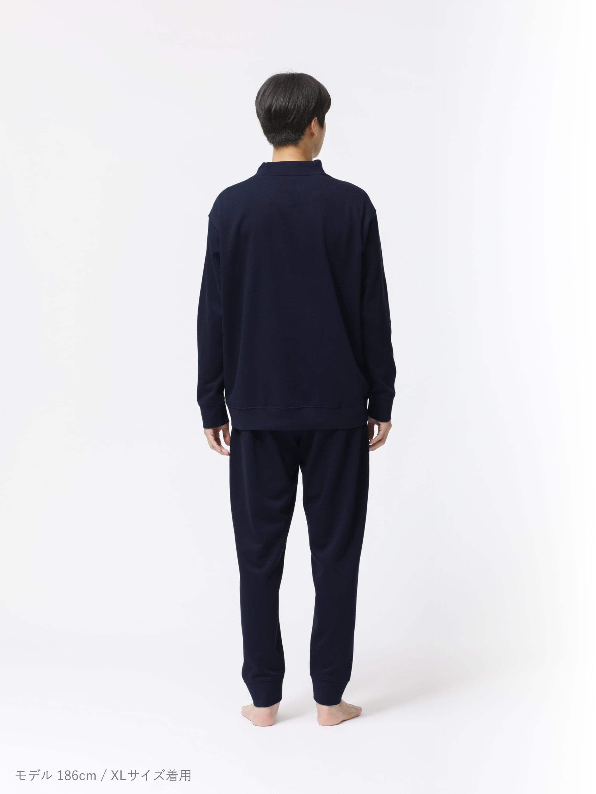 【試着のみ】 TENTIAL BAKUNE Warm モックネック S ブラック BAKUNE ウォーム / 上下セット（長袖モックネックシャツ・ロング