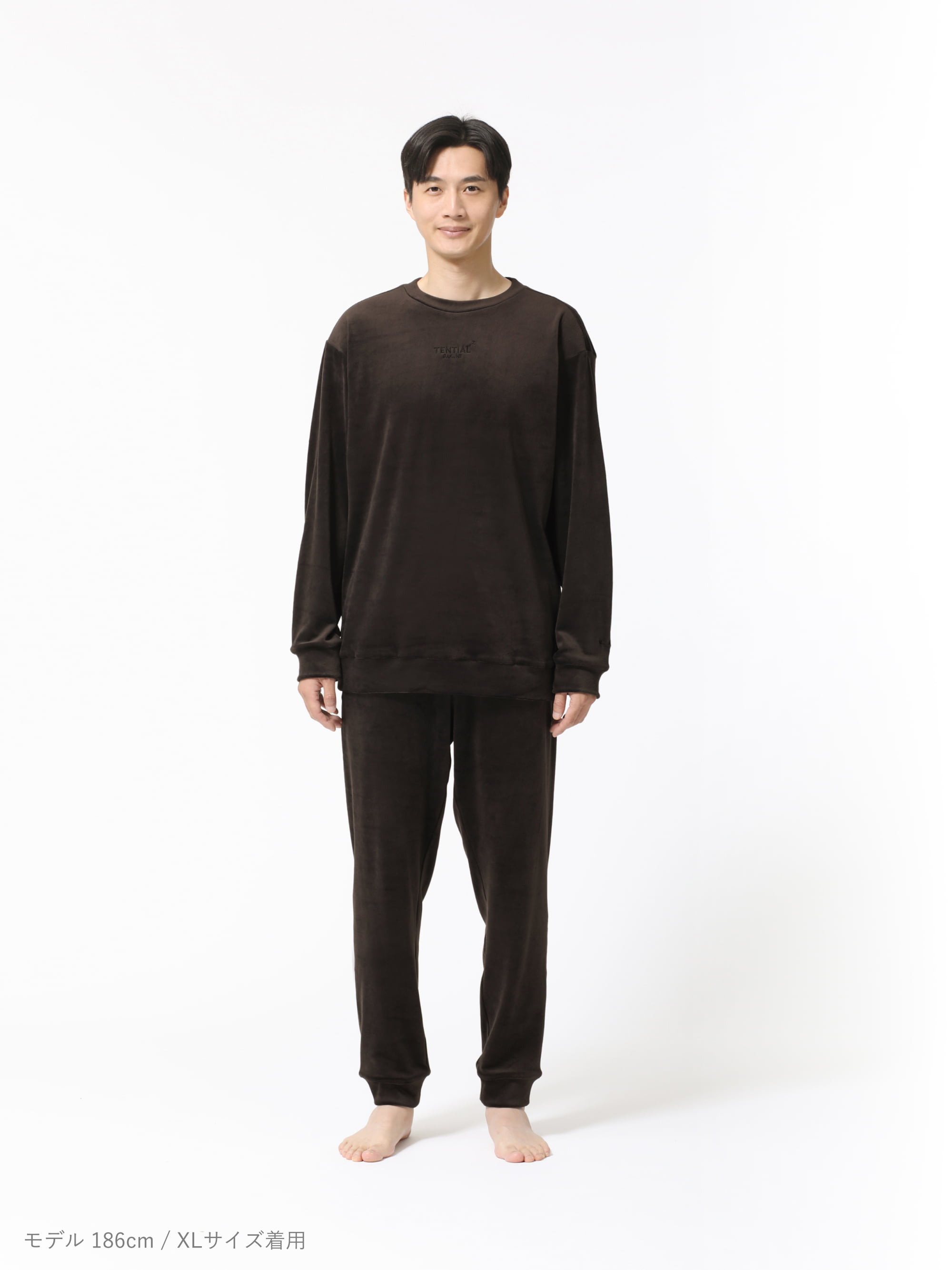 TENTIAL Sサイズパンツ TENTIAL パジャマ BAKUNE サテン ロングパンツ メンズ レディース