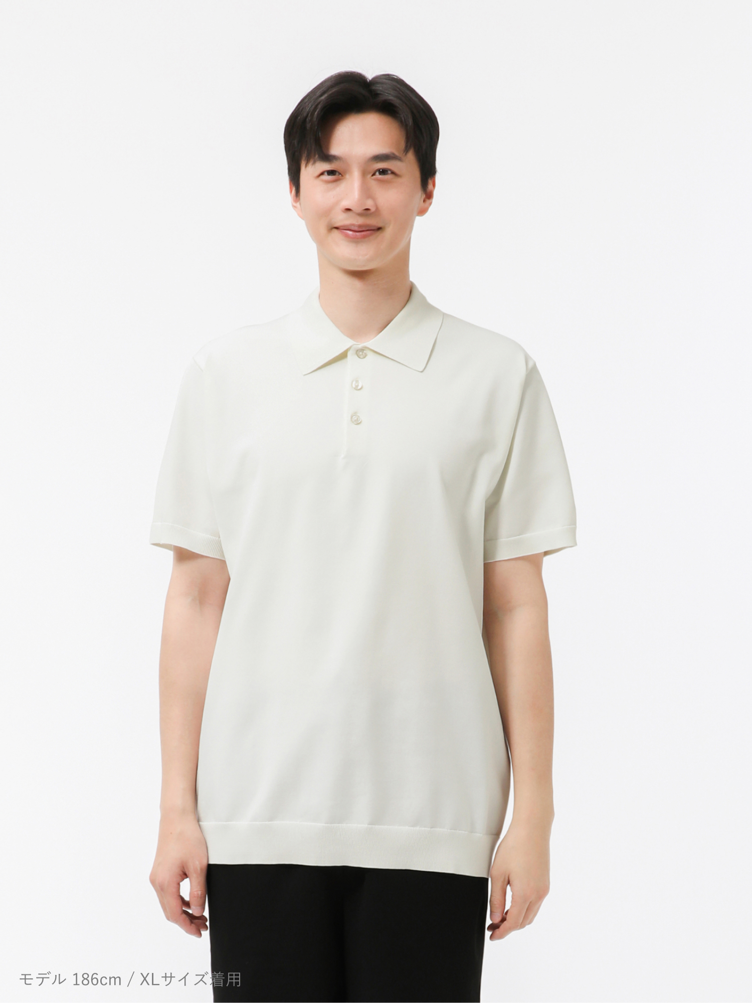 MIGARU Light Knit Short Sleeve Tailored Polo Shirt / 半袖