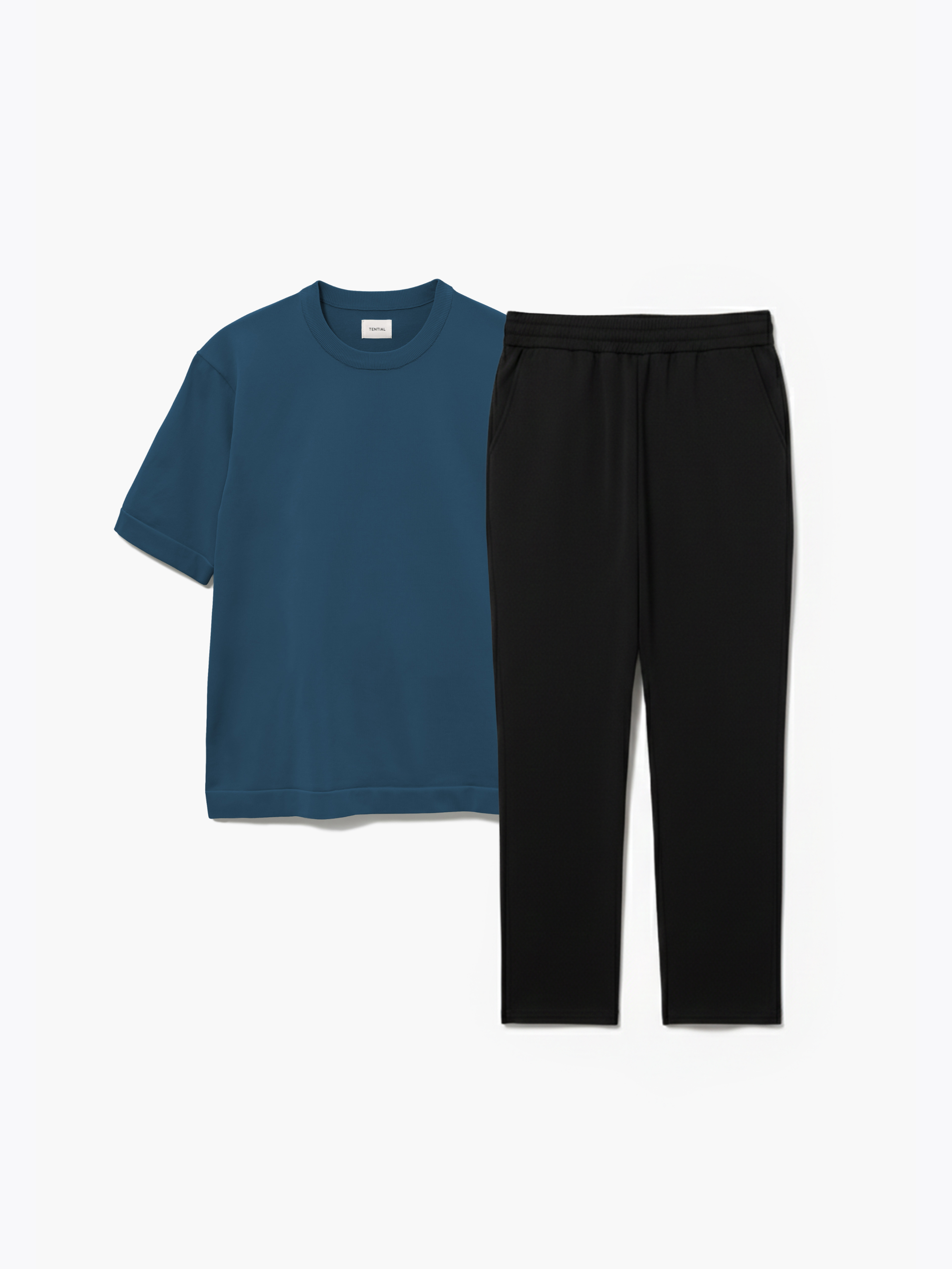 TENTIAL ライトニット メンズ 上下セット XL ライトニット】半袖Tシャツ メンズ_上下セット(ロングパンツ