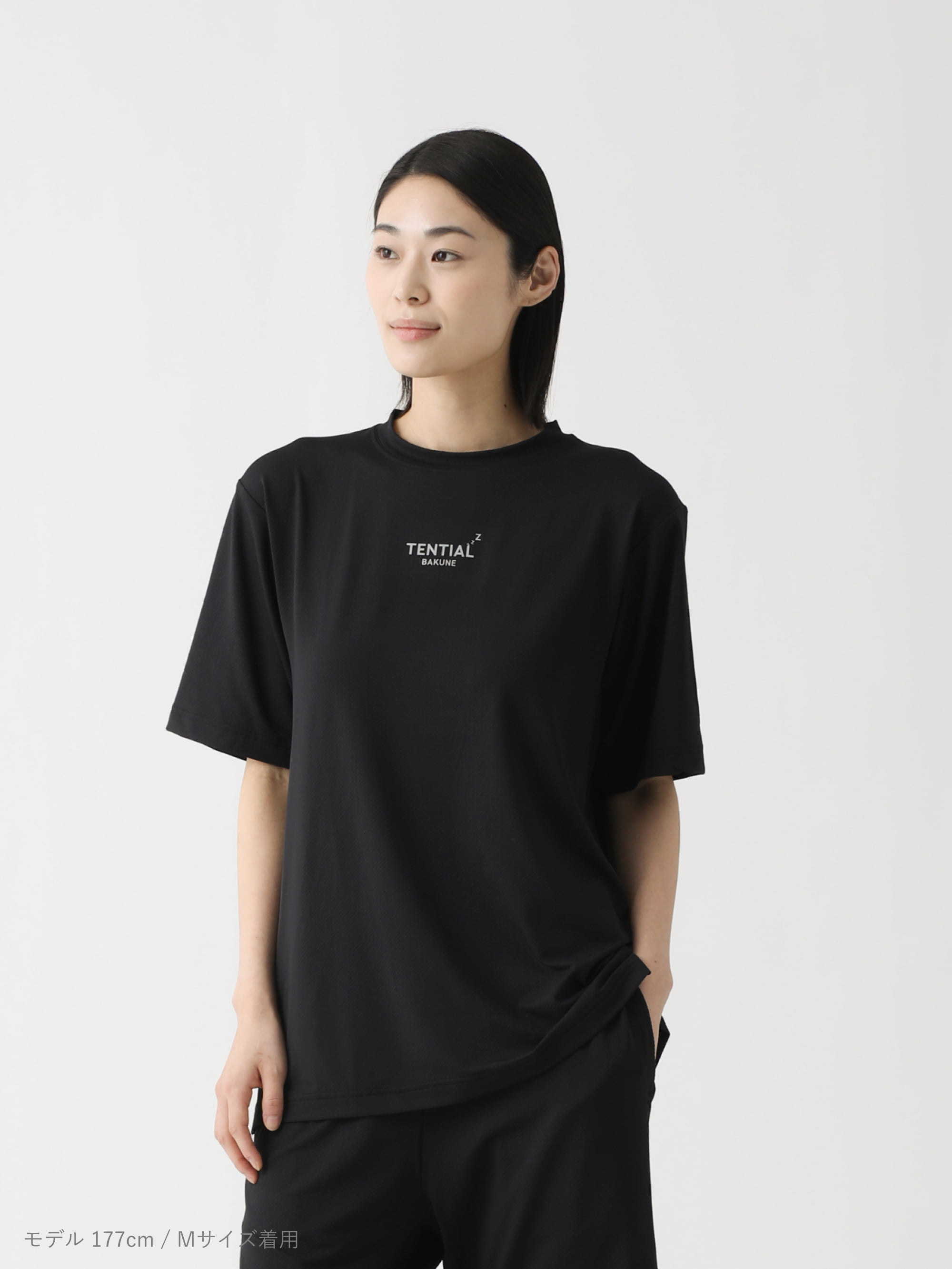 TENTIAL ブラック Tシャツ ブラック 【TENTIAL(テンシャル)】【3L-5L】BAKUNE Mesh半袖Tシャツ