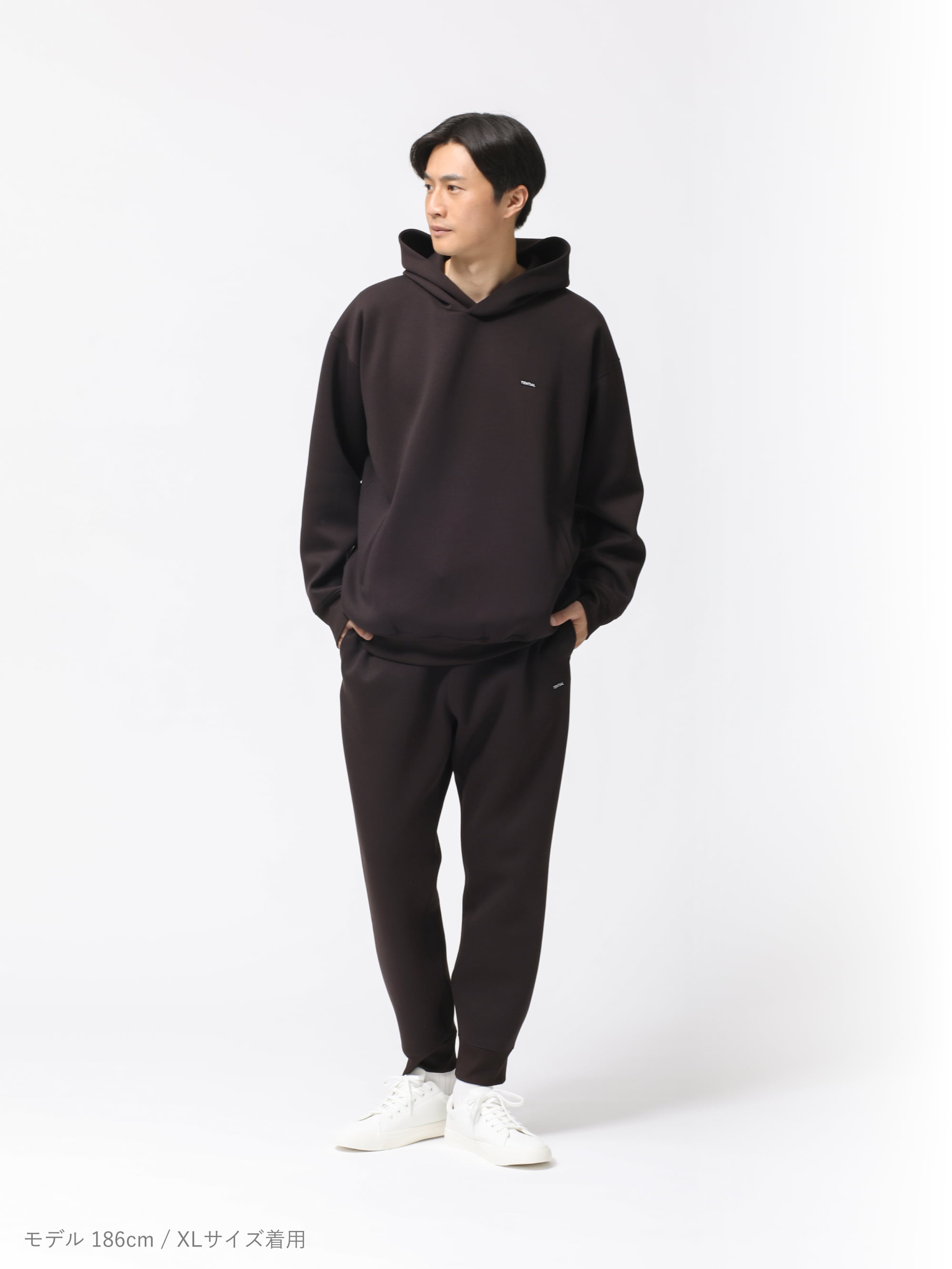 【美品】✨ TENTIAL テンシャル ノーカラージャケット テックスウェット】カラーレスジャケット メンズ_25FW | TENTIAL