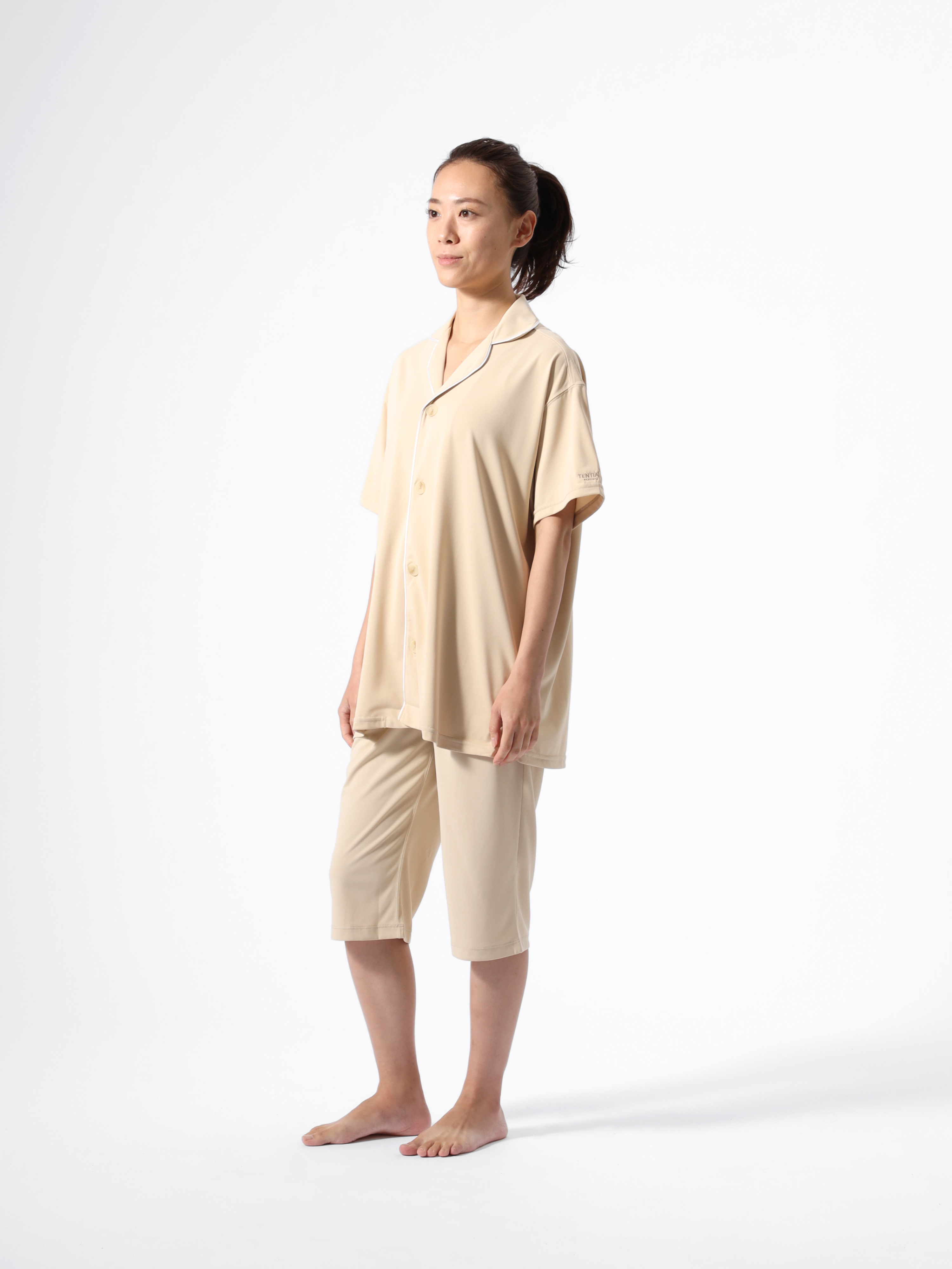 RENEWAL】BAKUNE Pajamas 上下セット（前開き半袖・クロップド