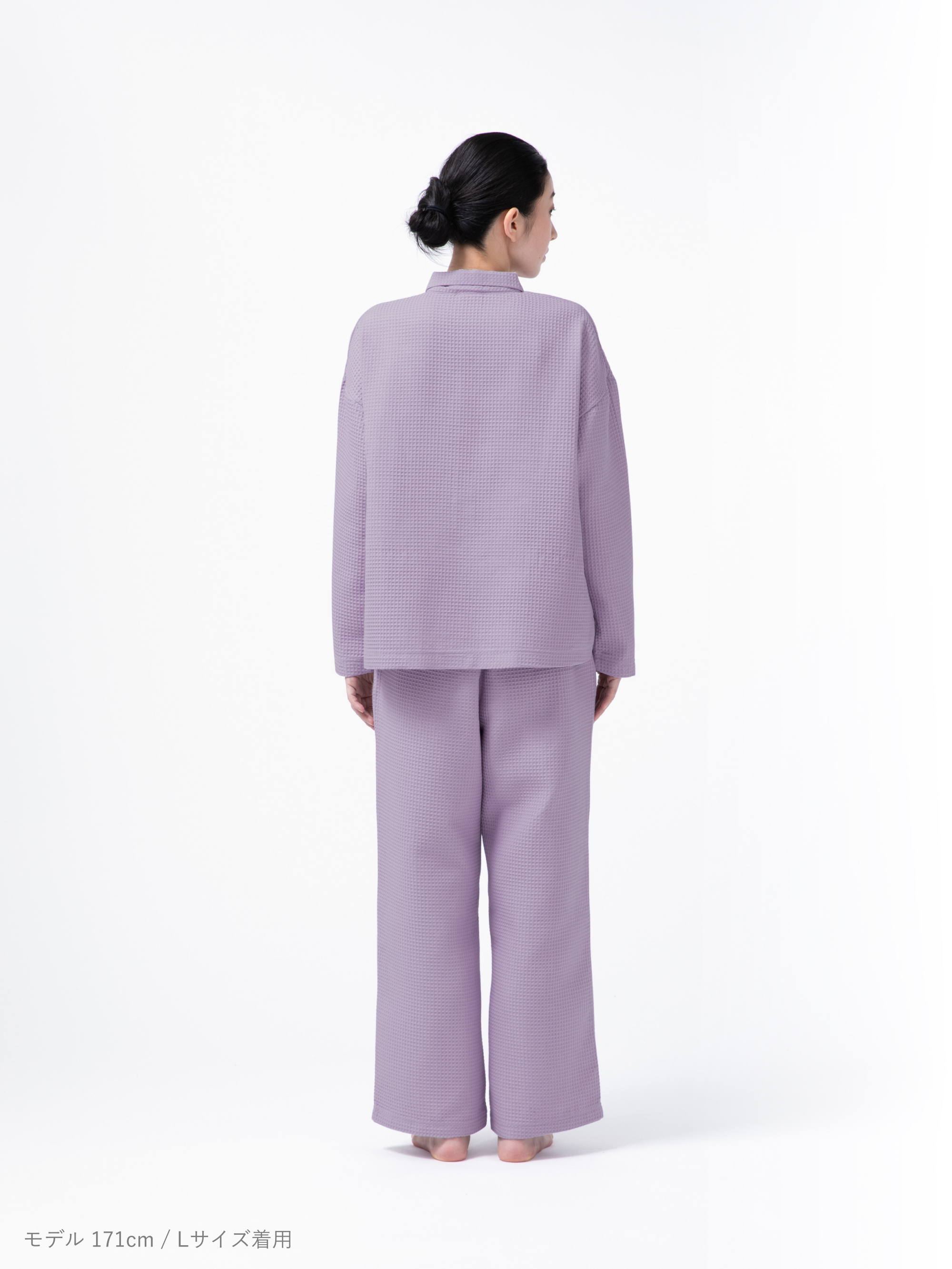 BAKUNE Waffle Women's 上下セット（長袖シャツ・ロングパンツ）_25SS