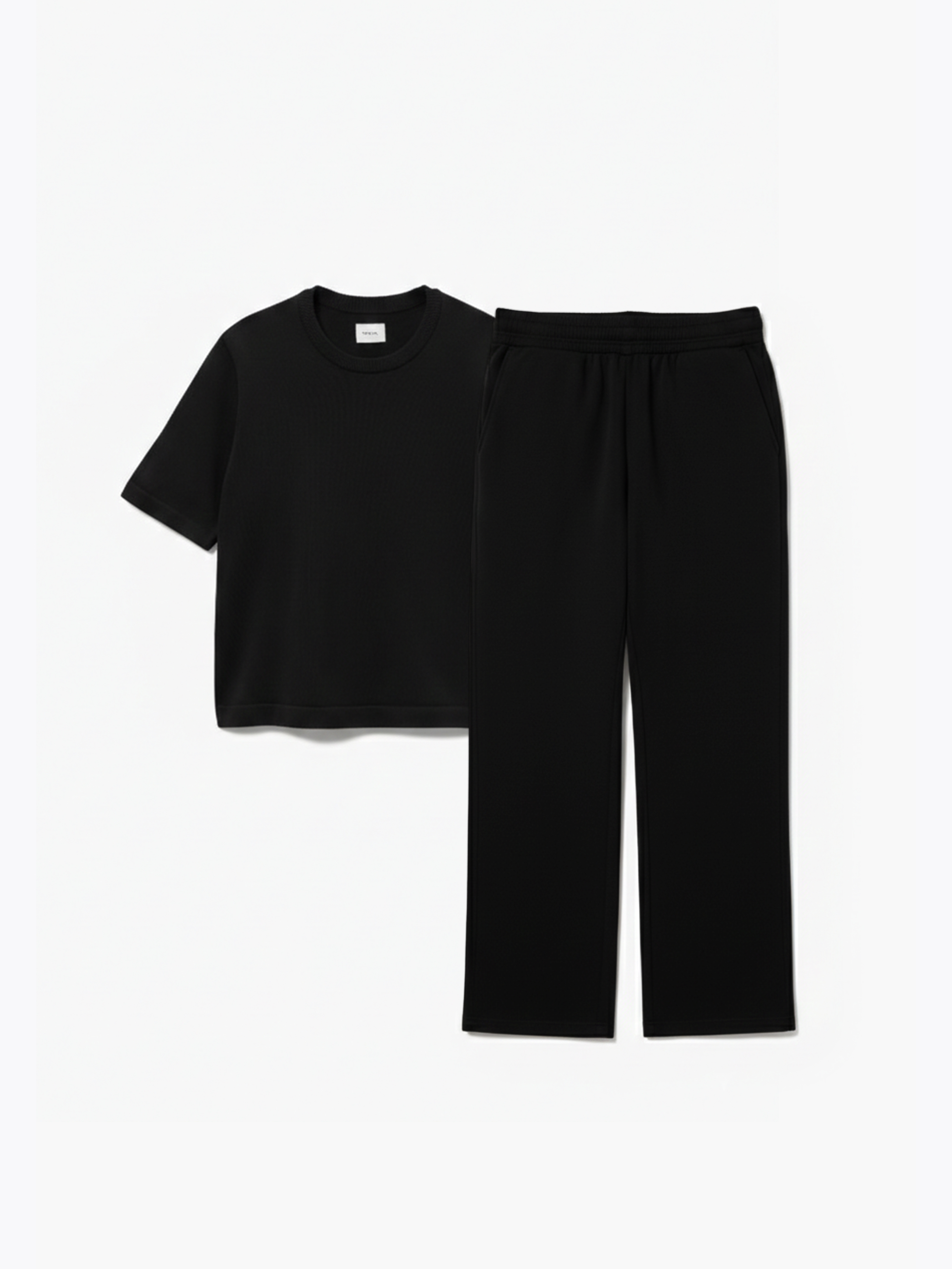 ライトニット】半袖Tシャツ ウィメンズ_上下セット(ロングパンツ