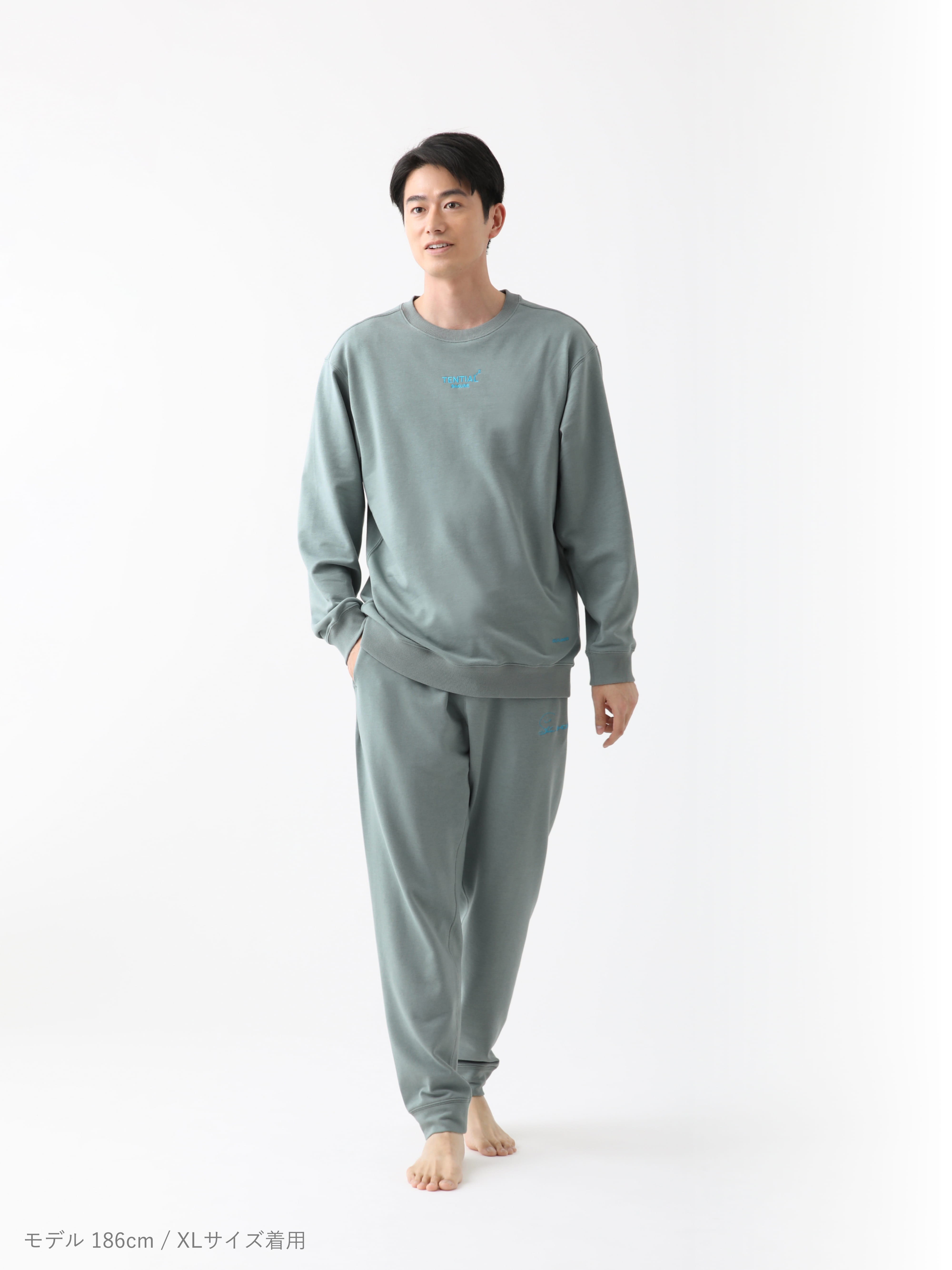 BAKUNE スウェット ロングスリーブ クルーネック 志田千陽コラボ 上下