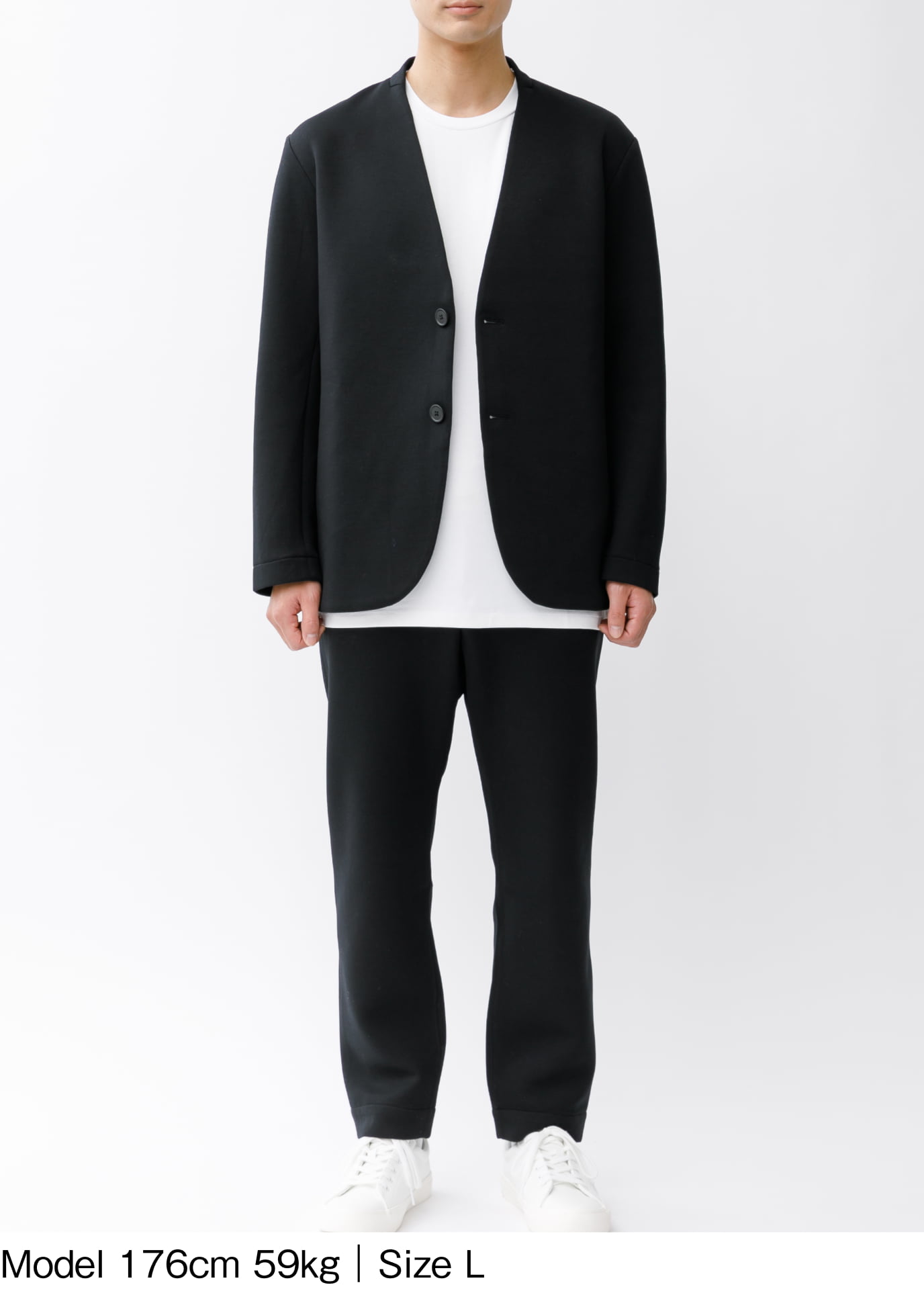 テックスウェット】カラーレスジャケット メンズ / 上下セット（カラー