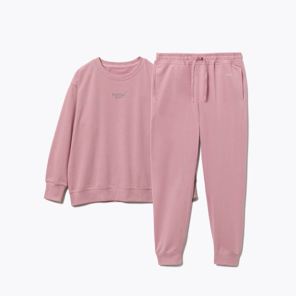 【美品】TENTIAL BAKUNE スウェット上下セット XSベージュ BAKUNE スウェット メンズ / 上下セット（長袖クルーネック