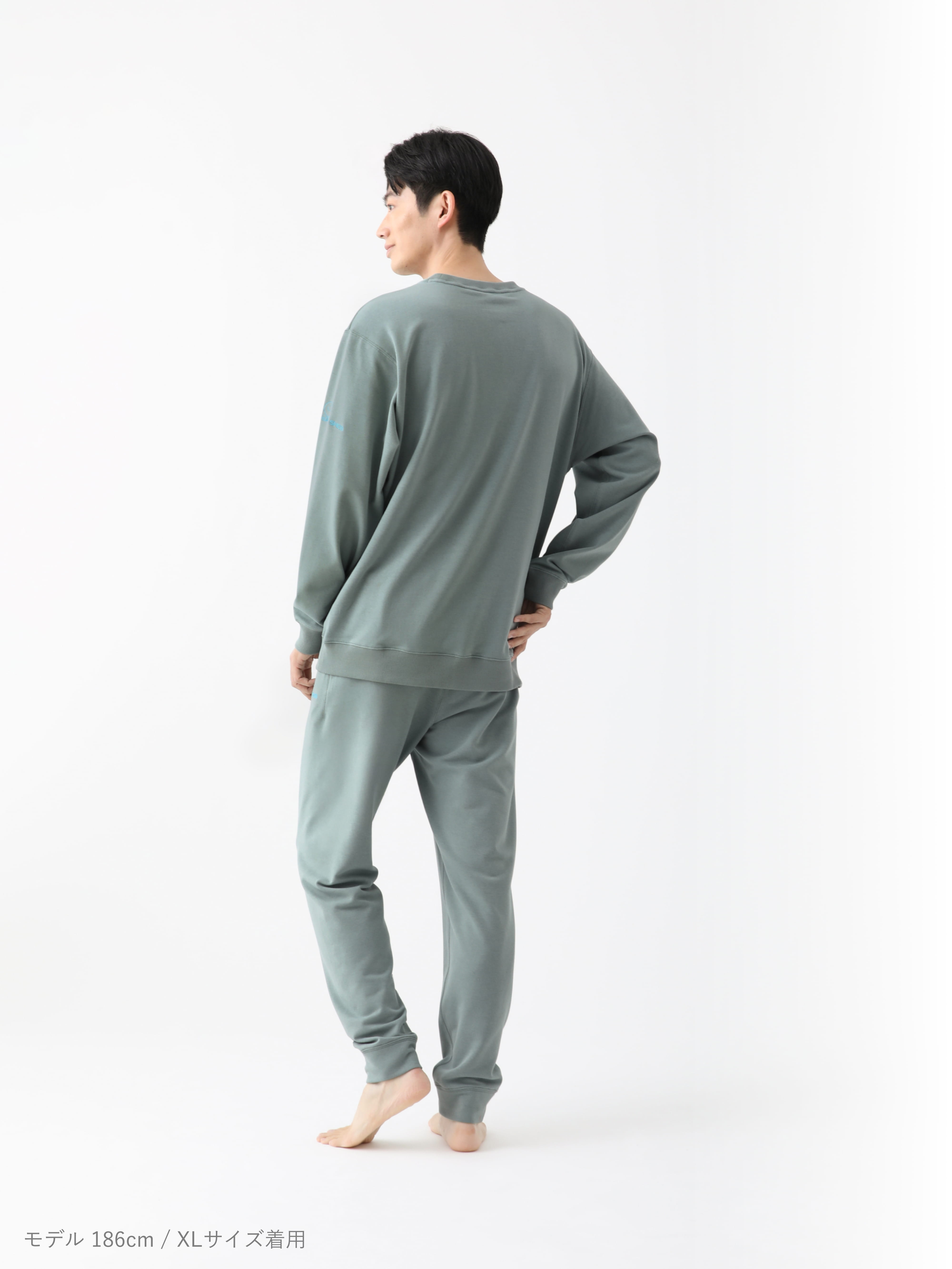 BAKUNE スウェット ロングスリーブ クルーネック 志田千陽コラボ 上下