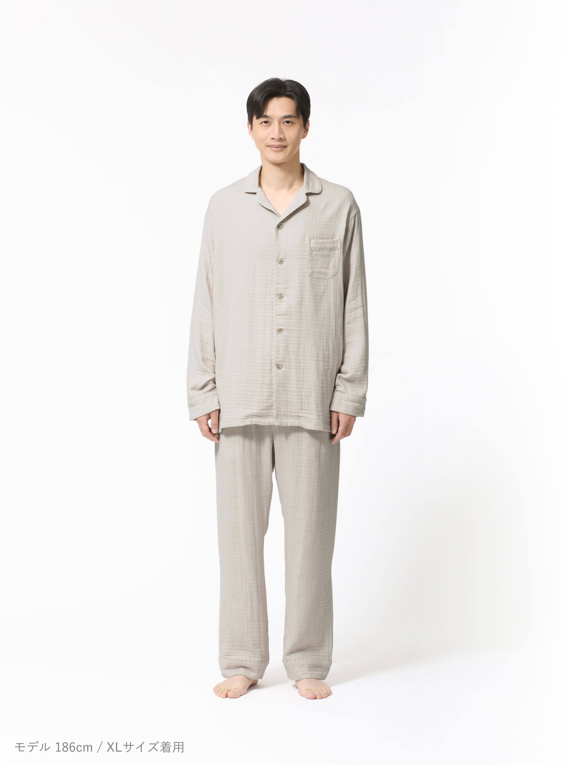 BAKUNE Pajamas Gauze S ベージュ 上下セット BAKUNE Pajamas Gauze S ベージュ 上下セット - メルカリ