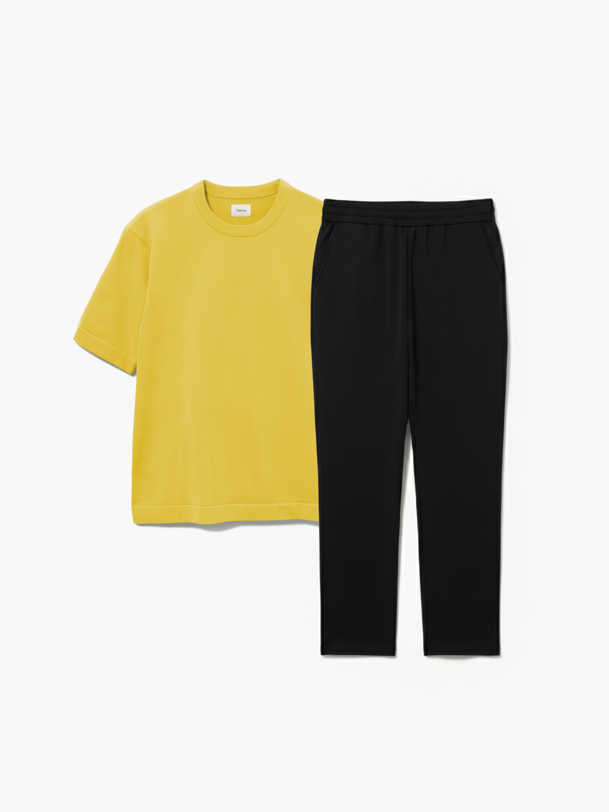 TENTIAL ライトニット メンズ 上下セット XL ライトニット】半袖Tシャツ メンズ_上下セット(ロングパンツ