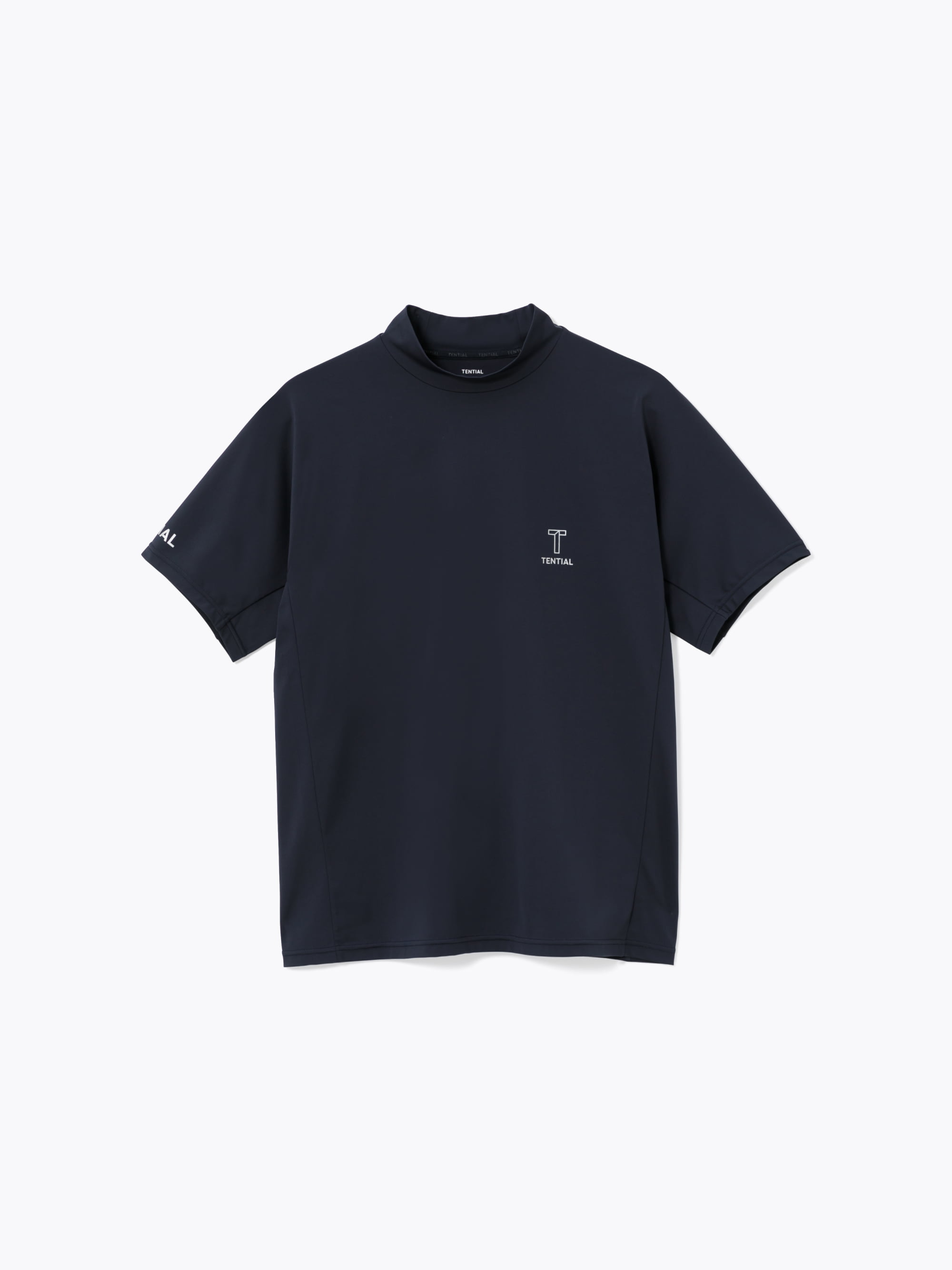 『DECEMBERMAY』ゴルフ モックネックシャツ 半袖Tシャツ ゴルフウェア ベア天竺半袖ビッグロゴモックネックシャツ / 半袖モック