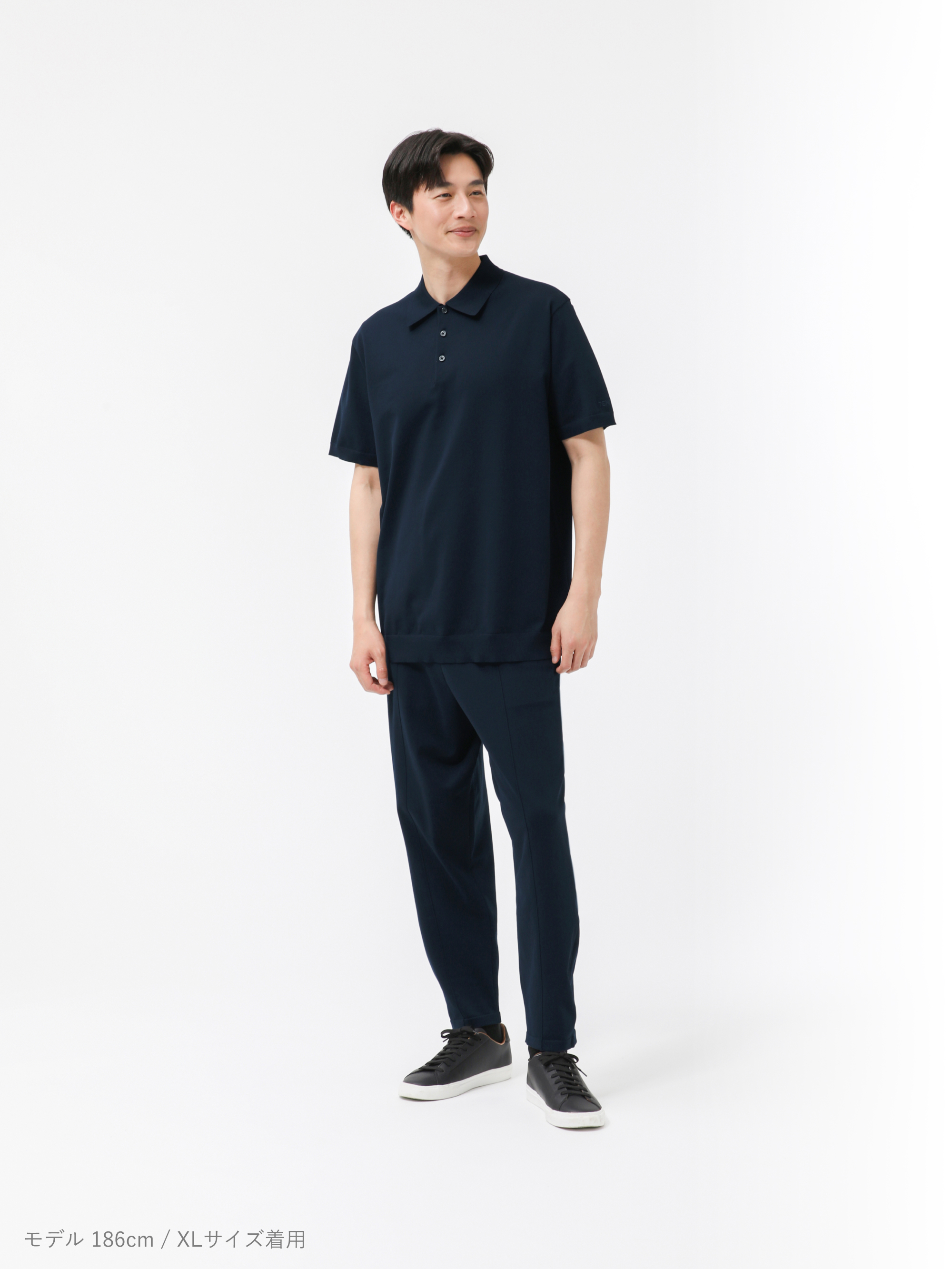 MIGARU Light Knit Short Sleeve Tailored Polo Shirt / 上下