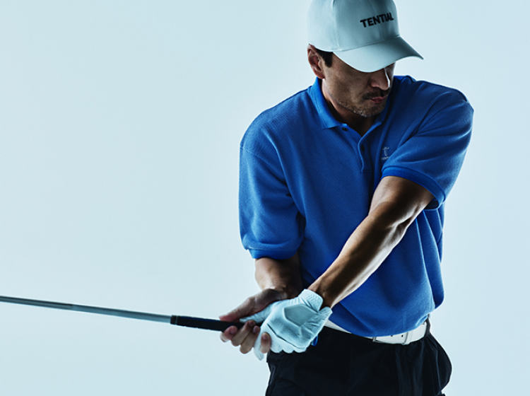 Golf Wear Hem Rib Short Sleeve Polo Shirt / 半袖ポロシャツ
