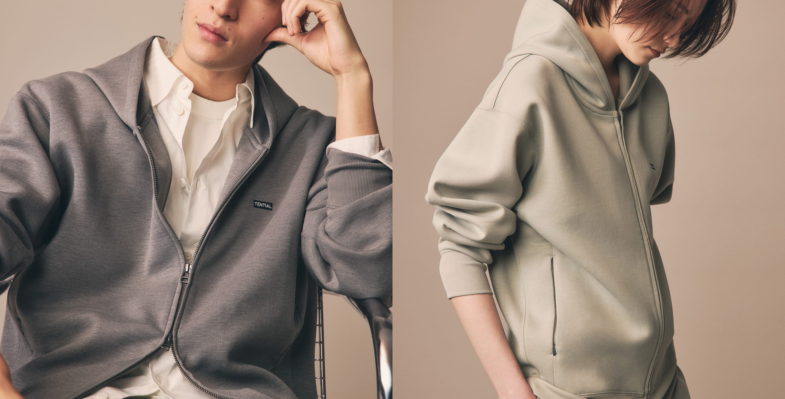 テックスウェット】フルジップフーディー / 上下セット（フルジップ