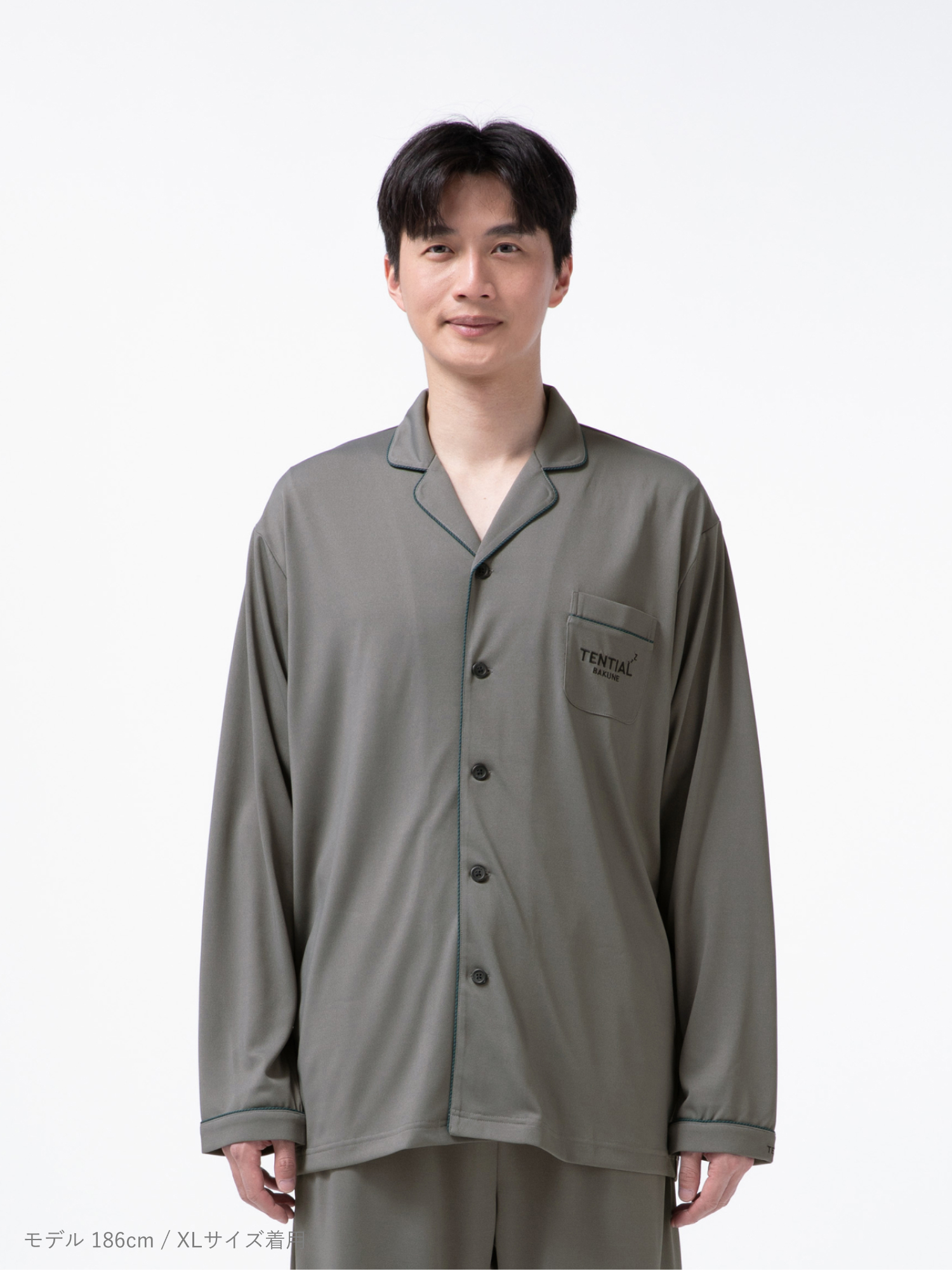 TENTIAL BAKUNE パジャマ長袖シャツ S BAKUNE Pajamas Dry 上下セット（長袖シャツ・ロングパンツ
