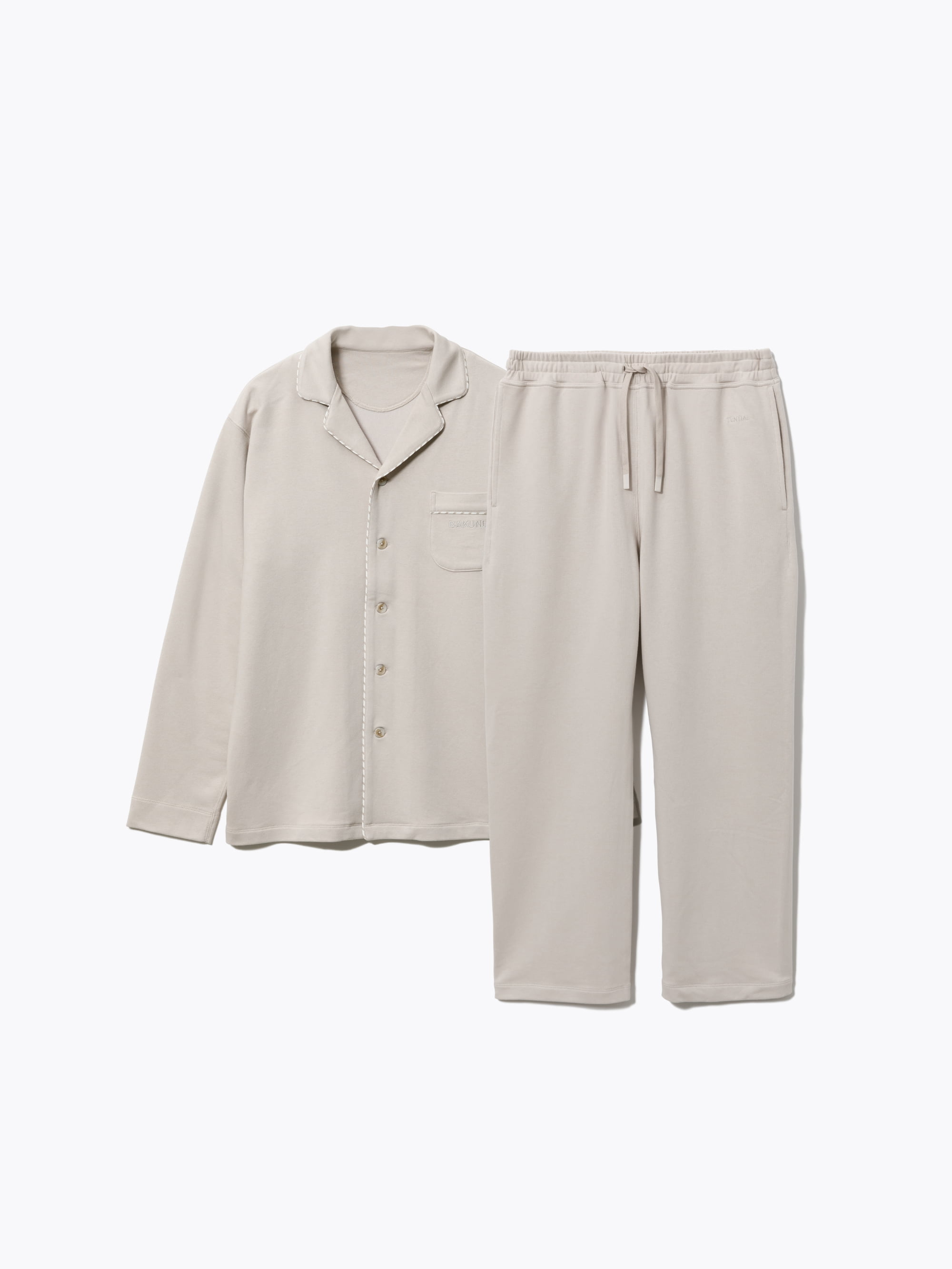 BAKUNE パジャマ スウェット / 上下セット（長袖シャツ・ロング