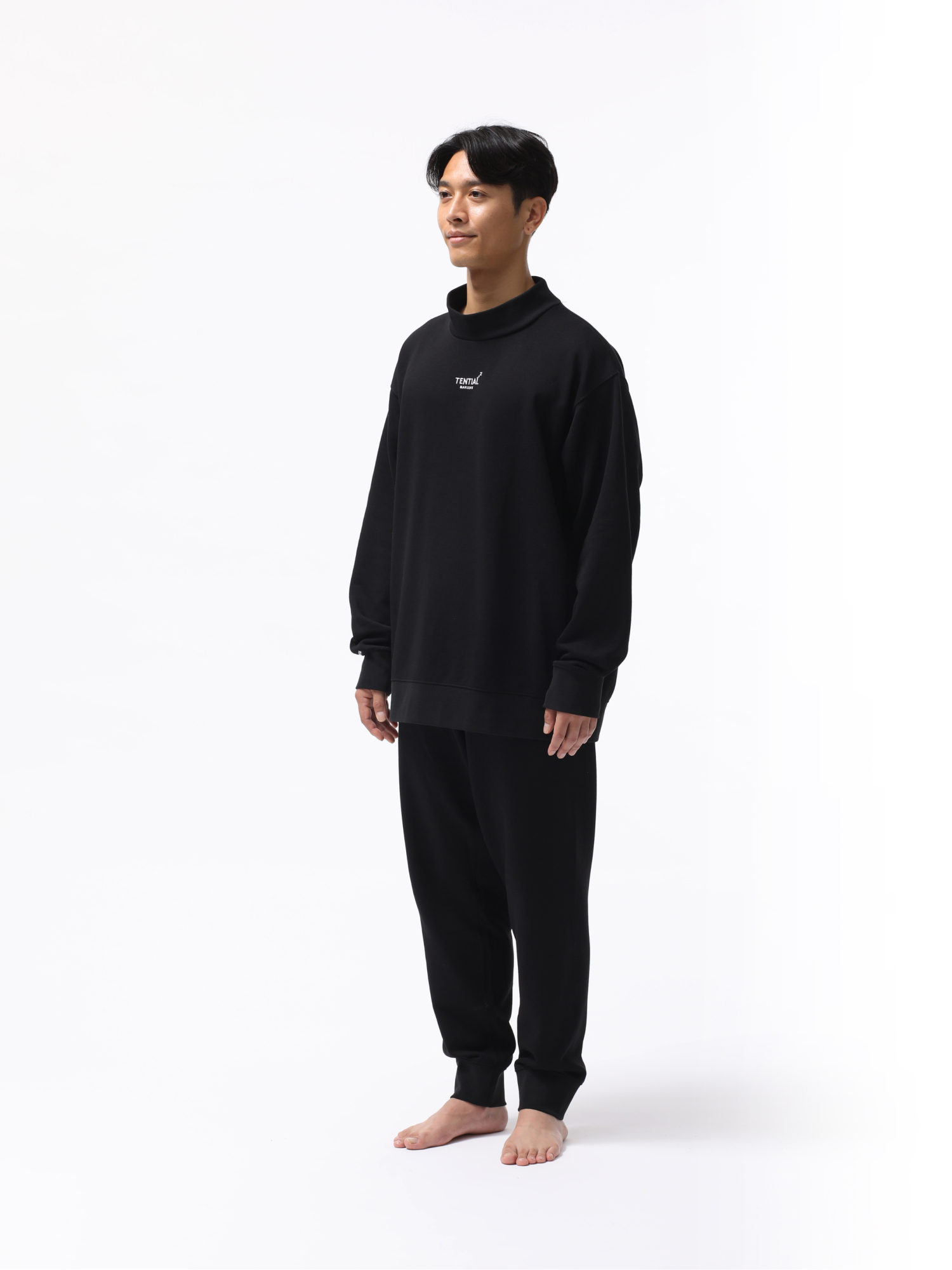 【試着のみ】 TENTIAL BAKUNE Warm モックネック S ブラック BAKUNE Warm （長袖モックネックシャツ） | TENTIAL[テンシャル