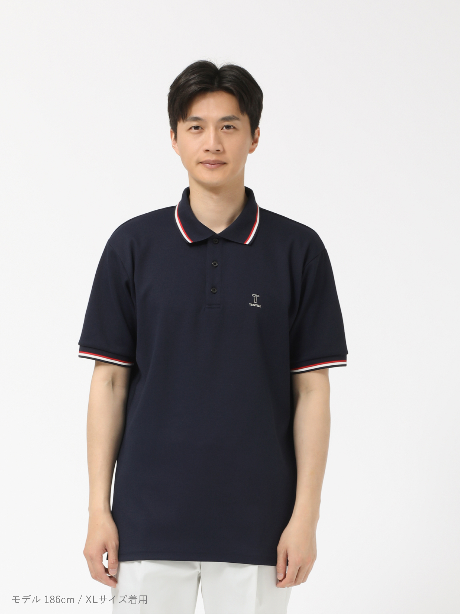 Golf Wear Line Collar Short Sleeve Polo Shirt / 半袖
