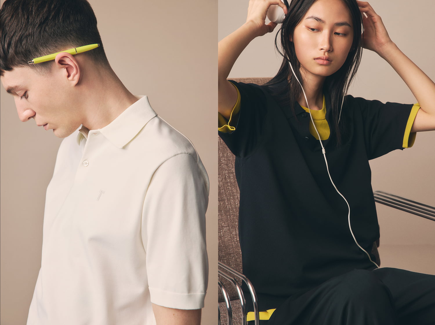 ライトニット】半袖ポロシャツ_上下セット(ロングパンツ) | TENTIAL