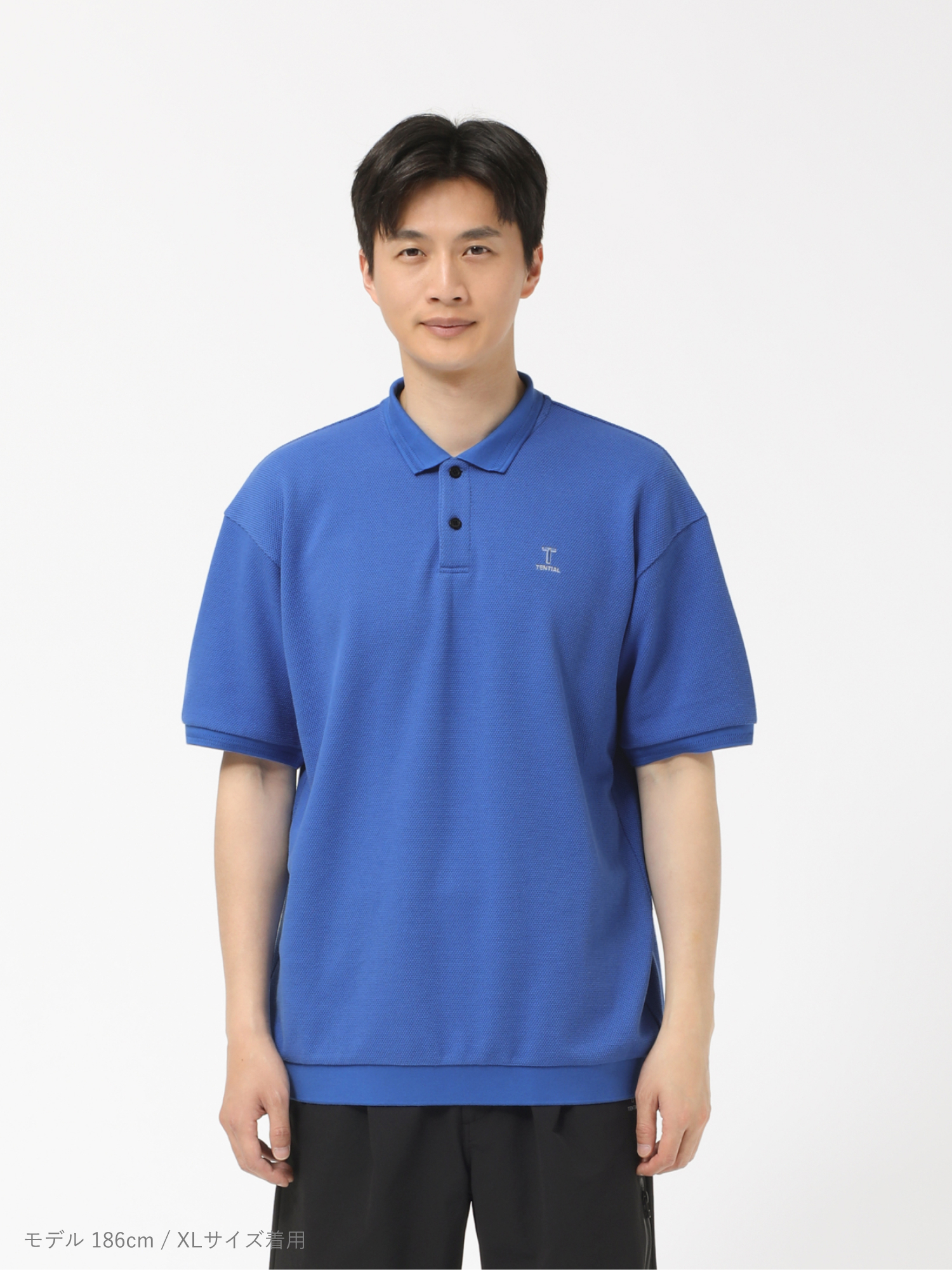 BRIEFING GOLF新品 黒 ポロシャツ 肩ロゴ入り Golf Wear Hem Rib Short Sleeve Polo Shirt / 半袖ポロシャツ