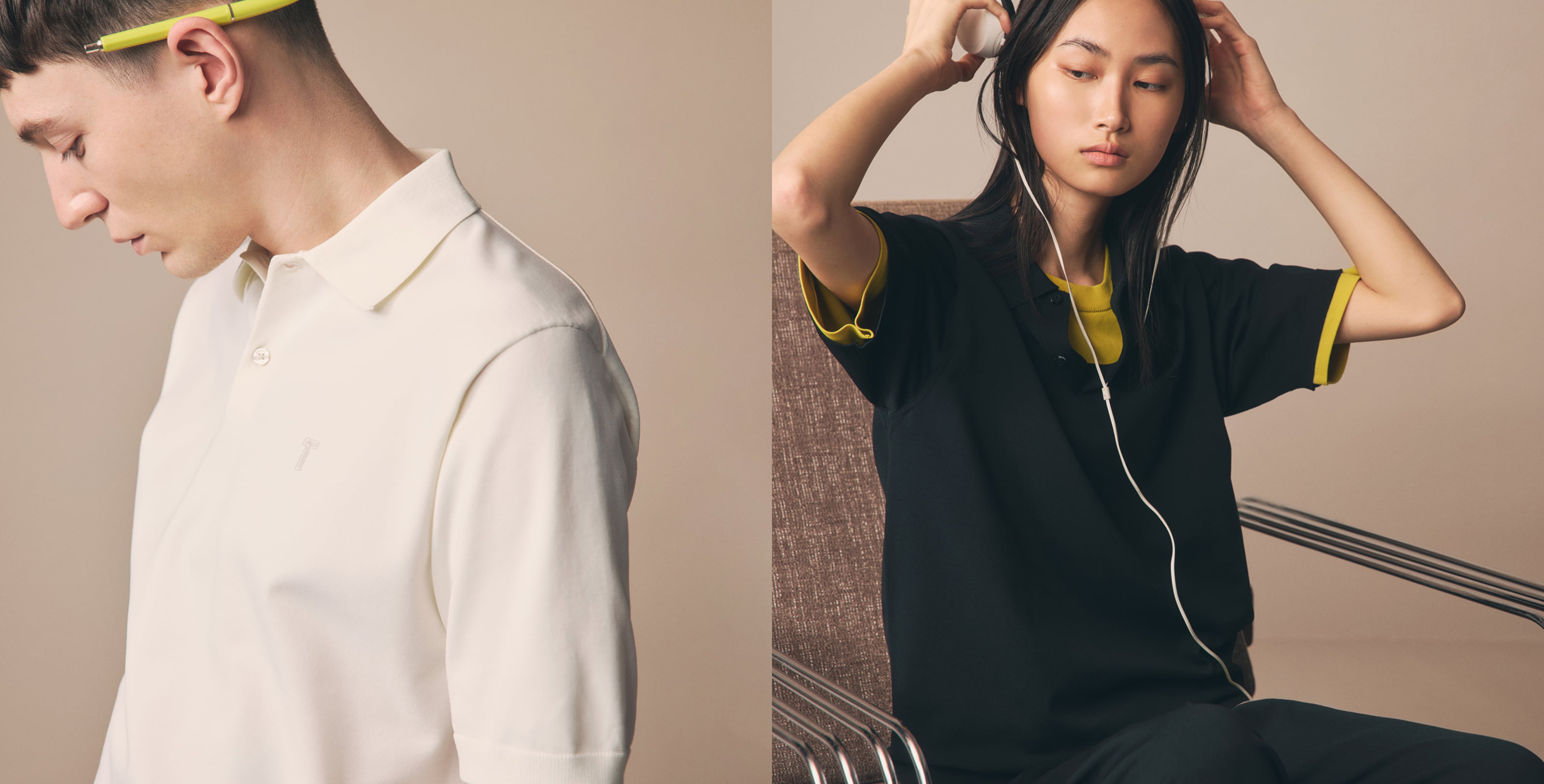 ライトニット】半袖ポロシャツ_上下セット(ロングパンツ) | TENTIAL