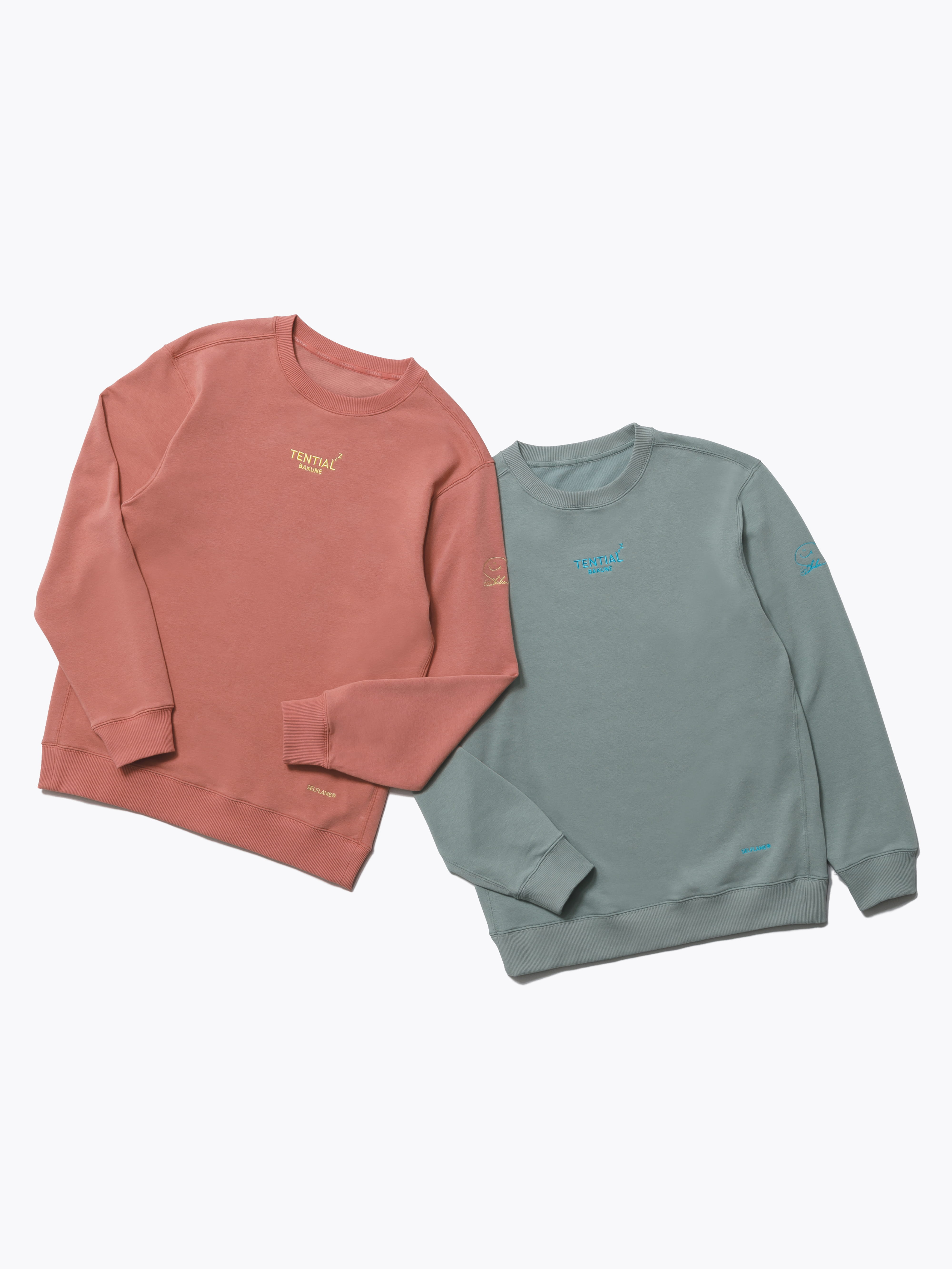 BAKUNE スウェット ロングスリーブ クルーネック 志田千陽コラボ 上下