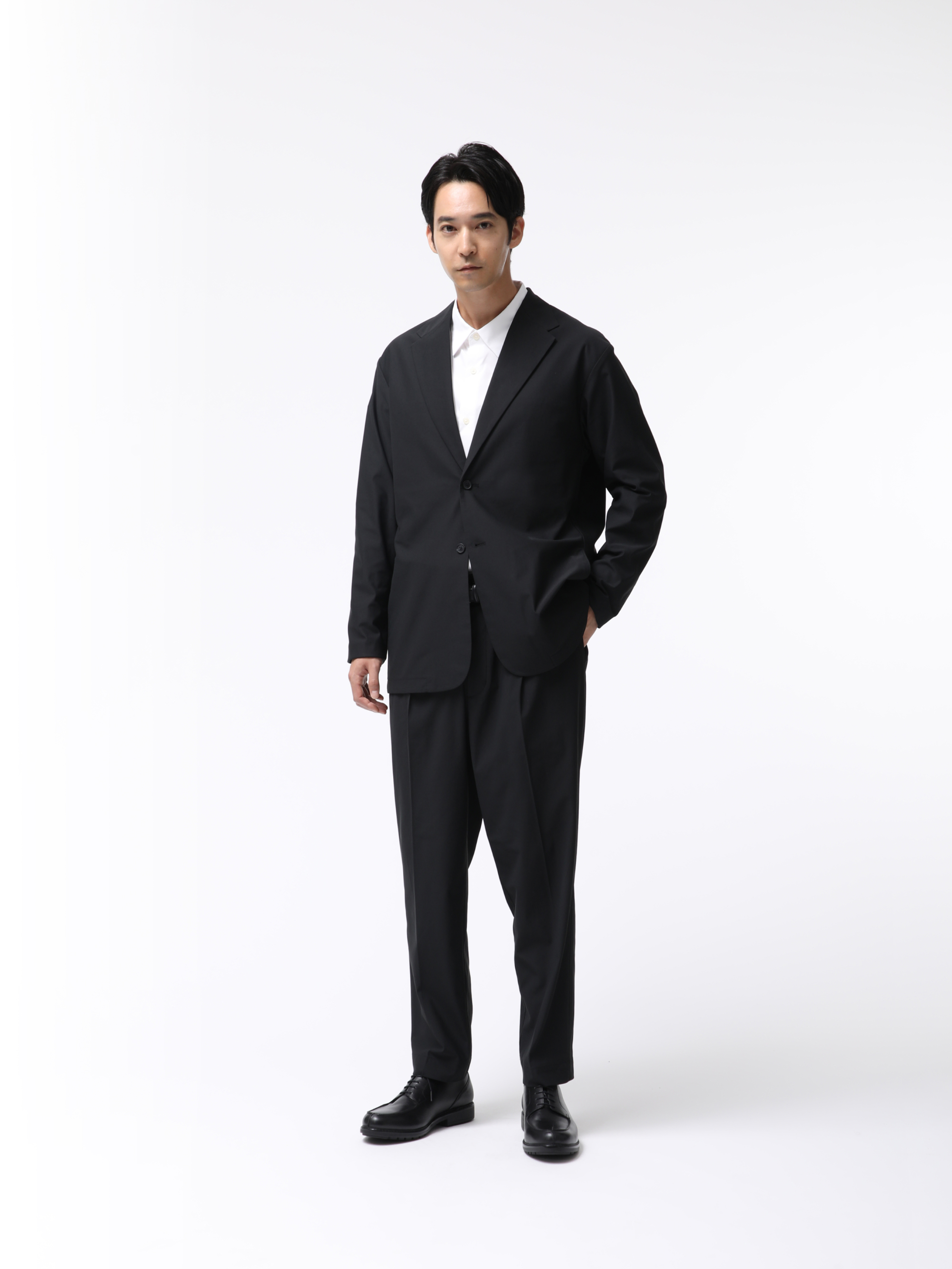 TENTIAL MIGARU Tricot Tailored Jacketセット MIGARU Tech Sweat Collarless Jacket / 上下セット（ノーカラー