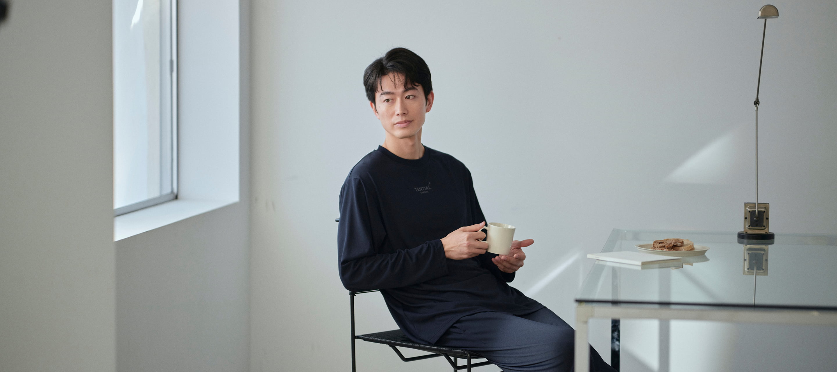 BAKUNE ドライ メンズ 上下セット（長袖Tシャツ・スリムロングパンツ