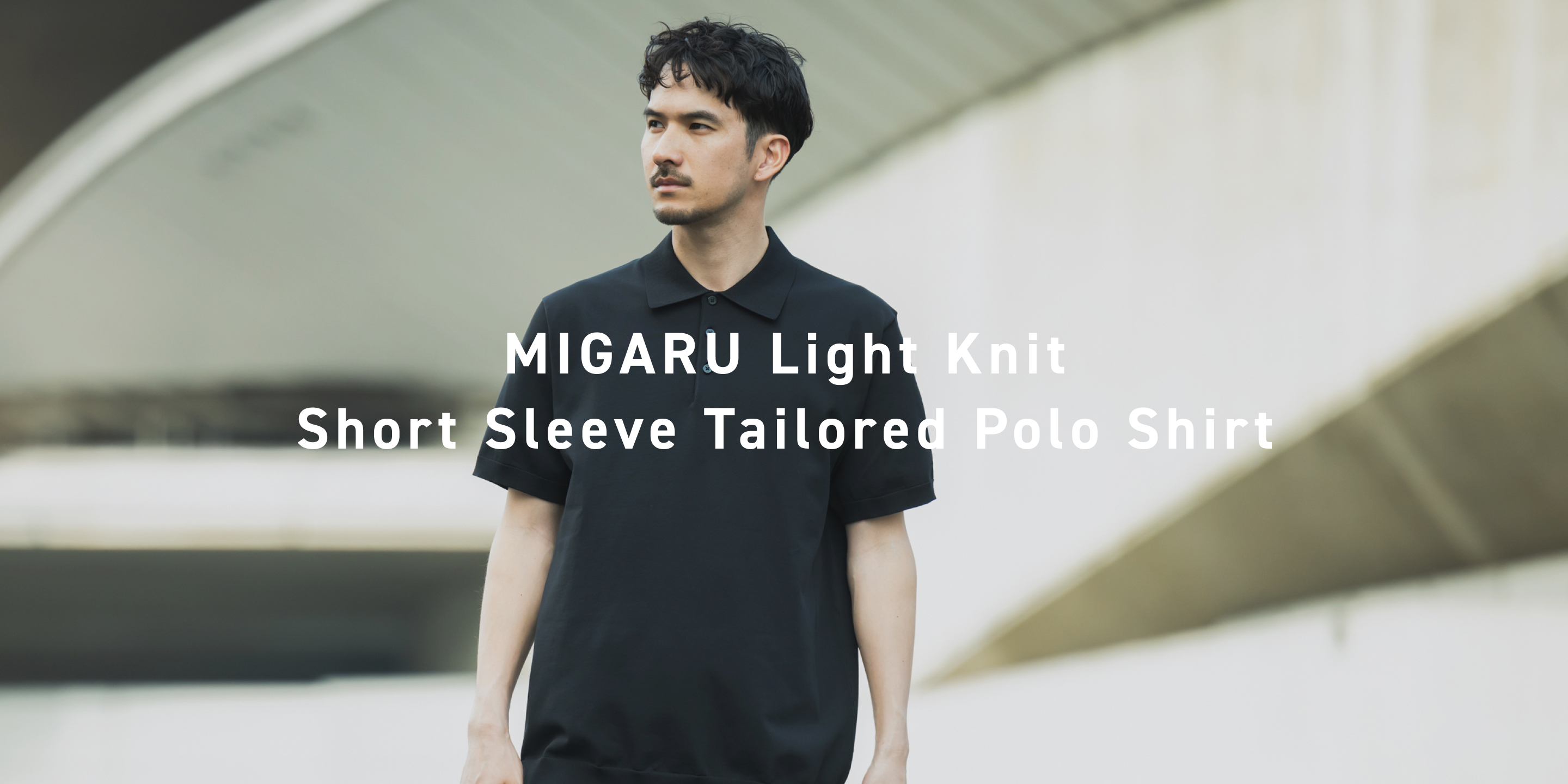 MIGARU Light Knit Short Sleeve Tailored Polo Shirt / 半袖