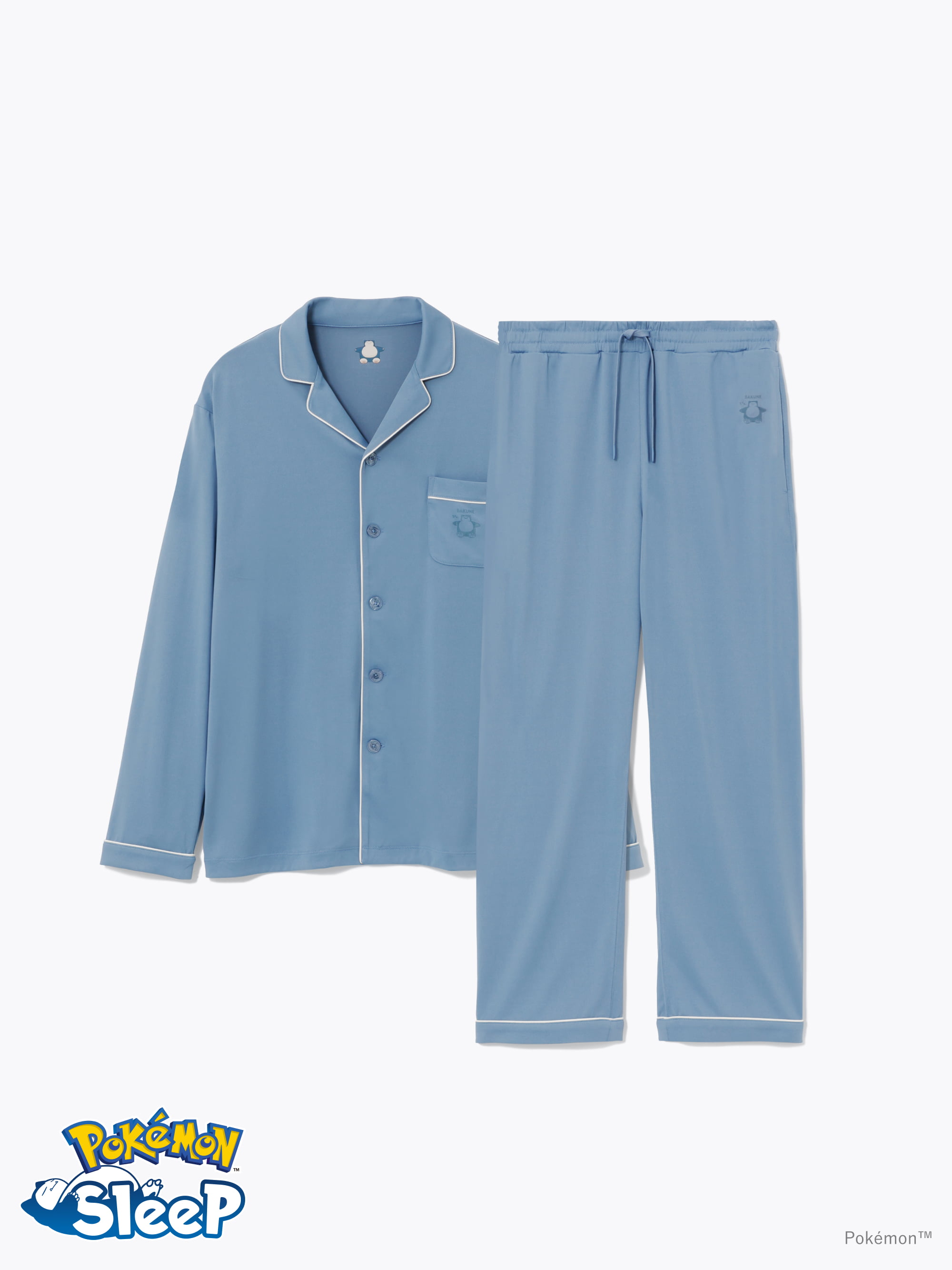 BAKUNE Pajamas Dry(Pokémon Sleep) / 上下セット（長袖シャツ・ロング