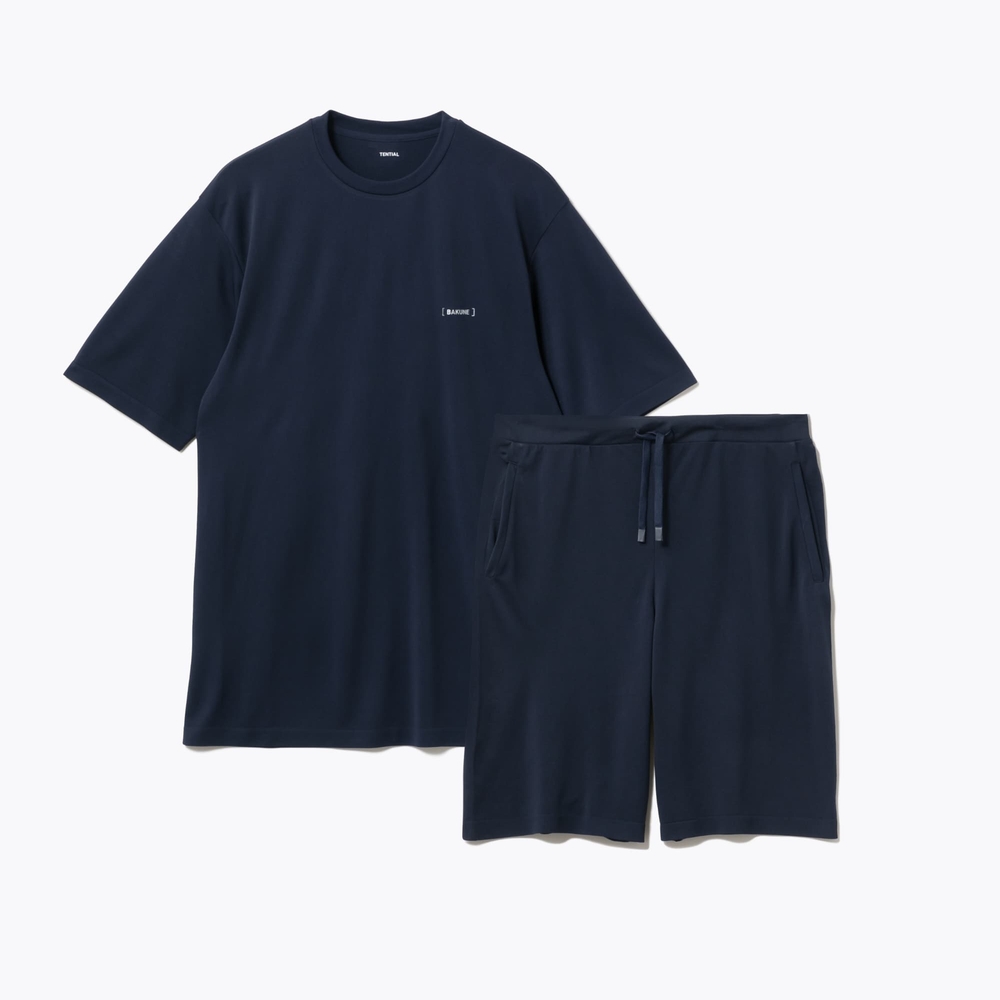 BAKUNE Waffle Men's 上下セット（半袖シャツ・ショートパンツ）_25SS